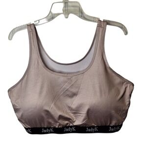 Jadyk Womens 2X/3X Seamless Padded‎ Pullover Bralette Neutral Beige Pullover